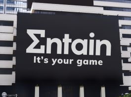 Entain logo as the company reiterates its FY24 EBITDA guidance