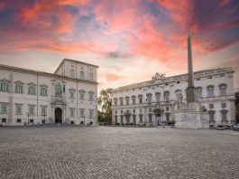 Quirinal Palace at sunset