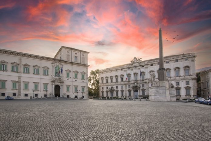 Quirinal Palace at sunset