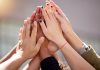 LeoVegas becomes Women in Tech partner to promote gender equality Women putting hands together