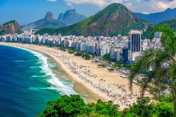 Copacabana beach in Brazil