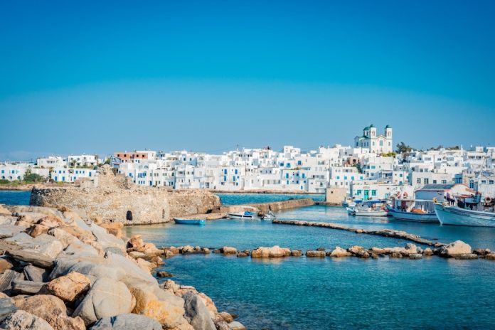 Greece Naousa, in the northeastern corner of the island of Paros, in Greece.
