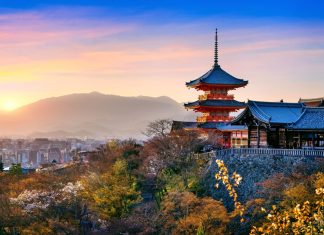 Legislative action urged to curb illegal gambling in Japan Kiyomizu temple at sunset in Kyoto, Japan.