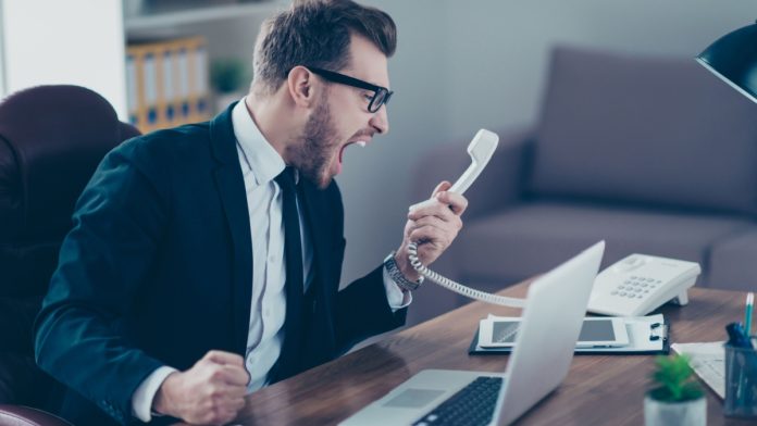 Michigan take aim at offshore operators Man shouts on phone