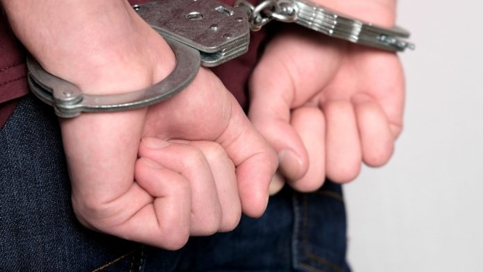 Turkey arrest Close up of handcuffs