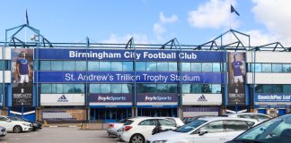 Gambling Commission sends sponsorship warning amid Birmingham City God55 allegations The outside of St Andrews stadium