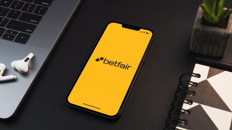 Betfair logo on a phone