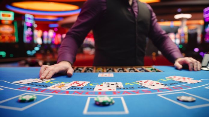 Blackjack table