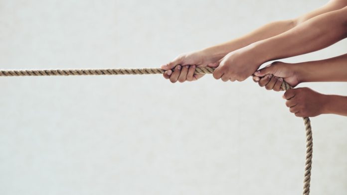 Rope being pulled