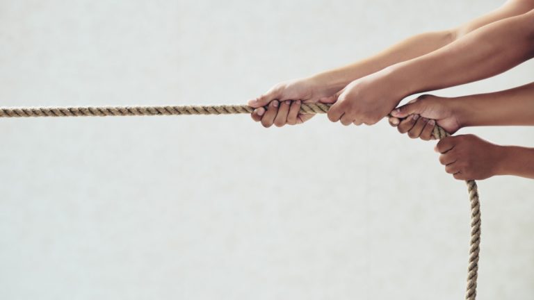 Rope being pulled