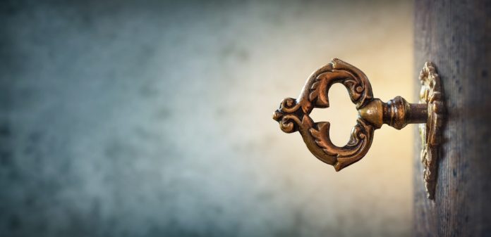 key turning in door