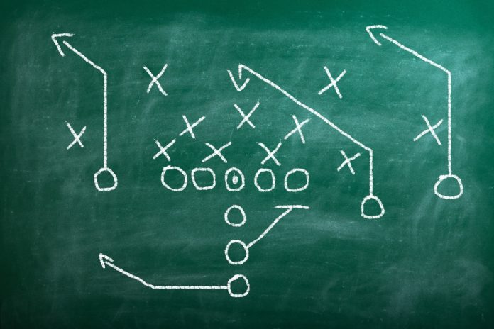 Wynn-Resorts-has-‘playbook-ready-for-every-scenario’-regarding-tariff-rates-impact Playbook concept on chalkboard as Wynn Resorts is ready for every tariff rates impact scenario
