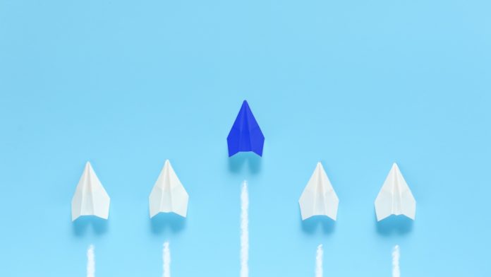 betr-pointsbet-acquisition-race A paper aeroplane takes the lead in a race