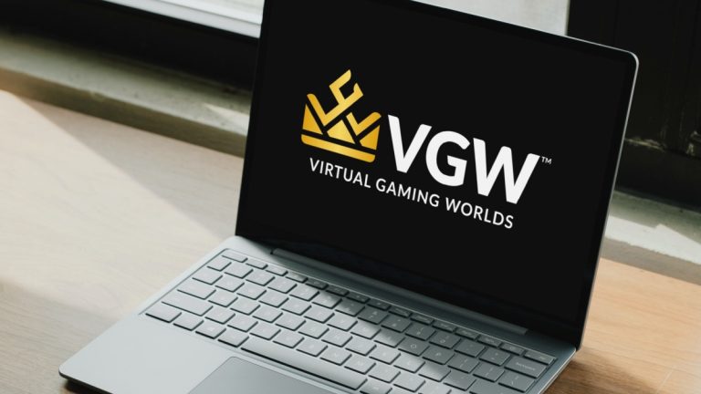 VGW logo on a laptop