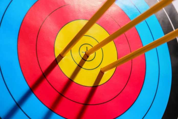 BetMGM-increases-FY25-guidance-to-reflect-positive-momentum Arrows hitting target bullseye as BetMGM has updated its guidance for fiscal year 2025 due to the positive momentum achieved throughout the year so far.
