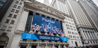 Flutter undergoes commercial leadership consolidation with new UKI CCO Flutter Entertainment logo on NYSE