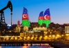 Azerbaijan considers reintroducing casinos on artificial islands Buildings in Baku, Azerbaijan lit up with the country's flag