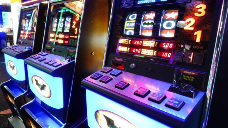 Close up of a slot machine