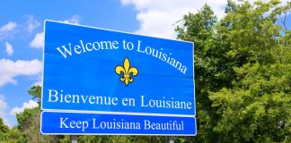 Louisiana Governor vetoes sweepstakes casino ban Louisiana state sign