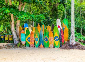 Evolution launches Brazil studio but profits down in Q2 Brazil flag on surfboards