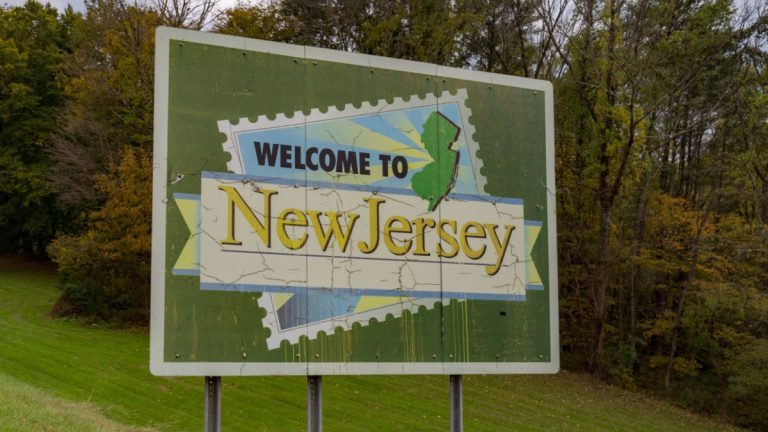 New Jersey state sign