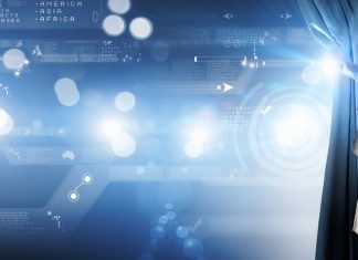 Behind the curtain of iGaming platform migrations with Atlaslive A woman pulls a curtain, like Atlaslive on igaming migrations.