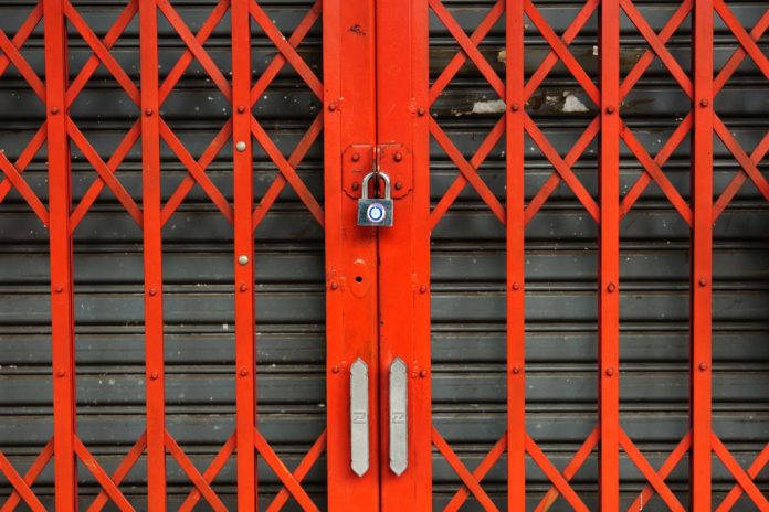 Closed shutters