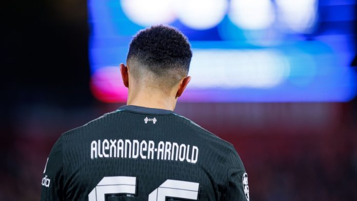 Shot of the back of Trent Alexander-Arnold