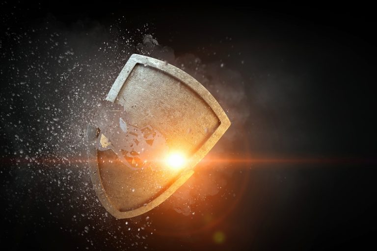 Broken shield