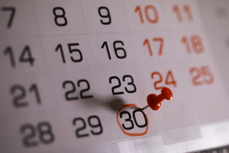 Dates set for calendar