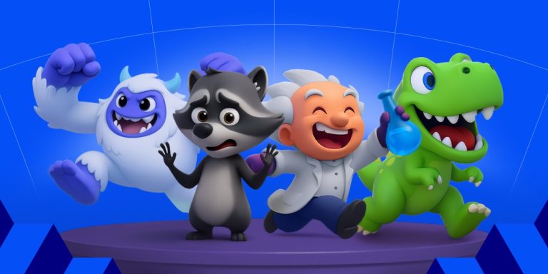 Characters from crash games developed by Upgames.