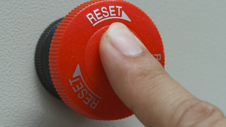 Red reset button