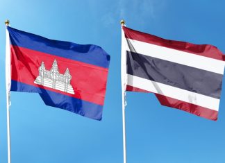 How casinos have become embroiled in Thai-Cambodia border dispute Cambodian and Thai flags
