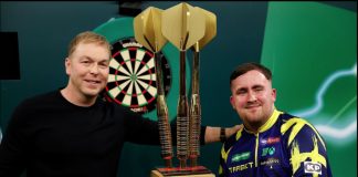 How Paddy Power found the perfect double for sponsorship success Luke Littler and Chris Hoy pictured holding a darts trophy