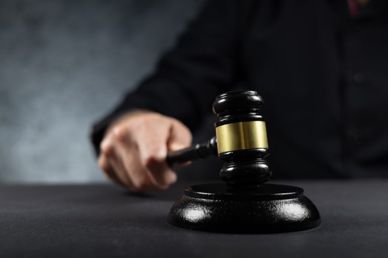 Close up of a gavel