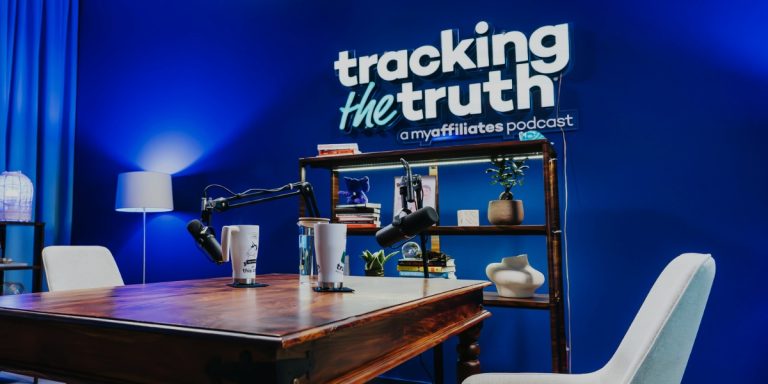 Tracking the Truth podcast setup.
