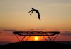Sports betting bounces back in Denmark silhouette of trampolinist