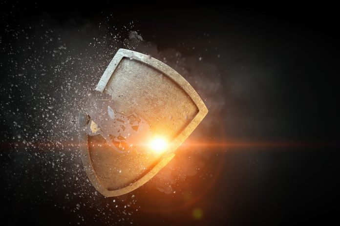 Broken shield