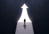 Ebaka Games opens global access with Hub88 integration deal A man and an ascending arrow, to illustrate Ebaka Games opening to new business.