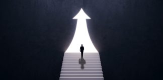 Ebaka Games opens global access with Hub88 integration deal A man and an ascending arrow, to illustrate Ebaka Games opening to new business.