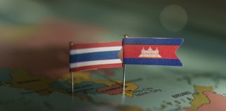Thailand-Cambodia tensions increase following casino scam accusations Thailand and Camboda flags