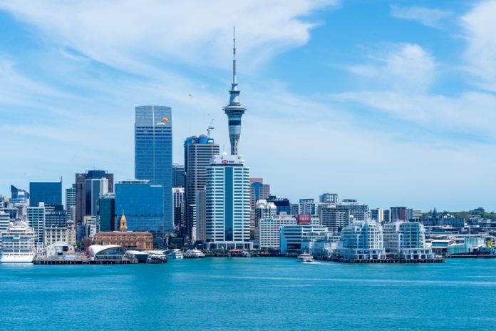 Auckland,,New,Zealand-,January,30,,2024:,Auckland,Downtown,Skyline,At Auckland, New Zealand