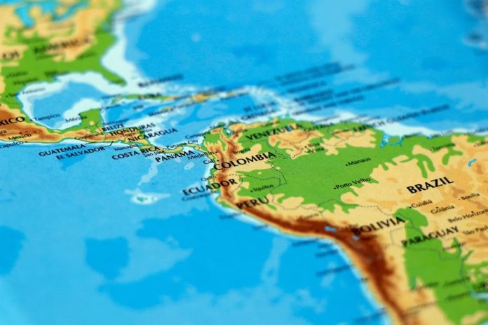 Latin America on the map