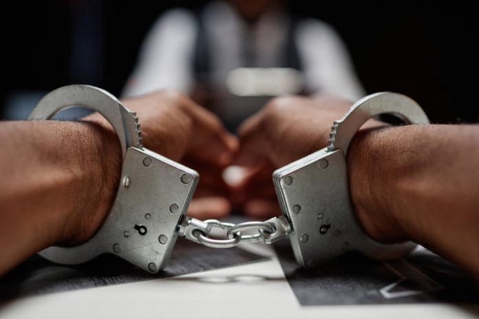 Close up of handcuffs