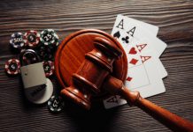 How a vast illegal gambling network overwhelmed a court in Southern Africa Gavel with cards and poker chips