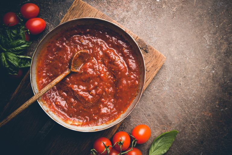Sauce in a pan