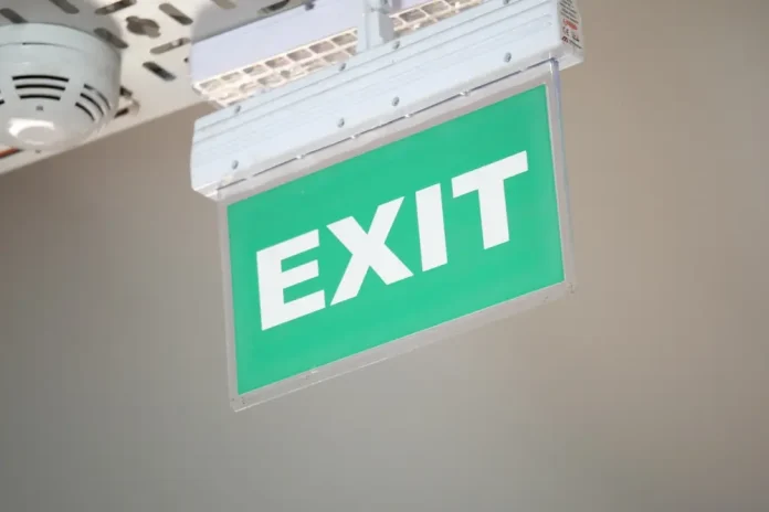 Bally's Exit sign