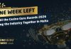 One week left until the Casino Guru Awards 2026 bring the industry together in Malta