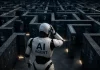AI: The agent isn’t the hard part A robot faces a maze, illustrating challenges for agentic AI.
