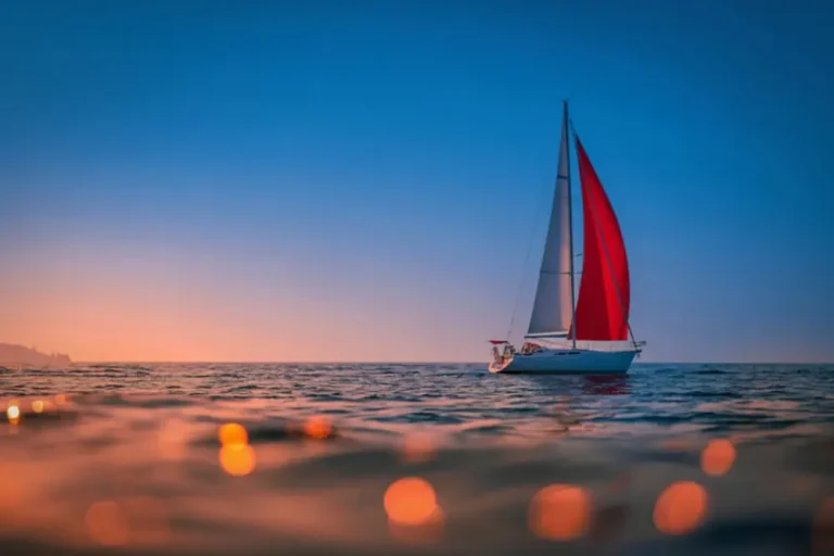 Sail boat on the horizon